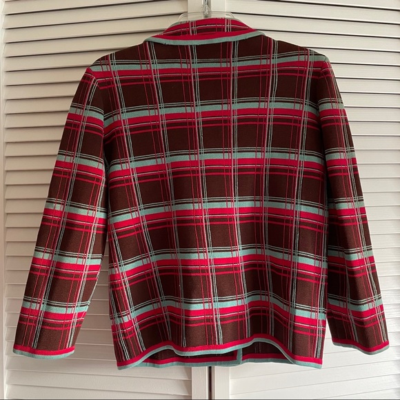 Anthropologie Jacket Cardigan Blazer Plaid Medium - Picture 4 of 11